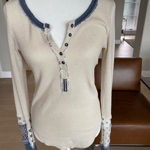 FREE PEOPLE Embellished Henley